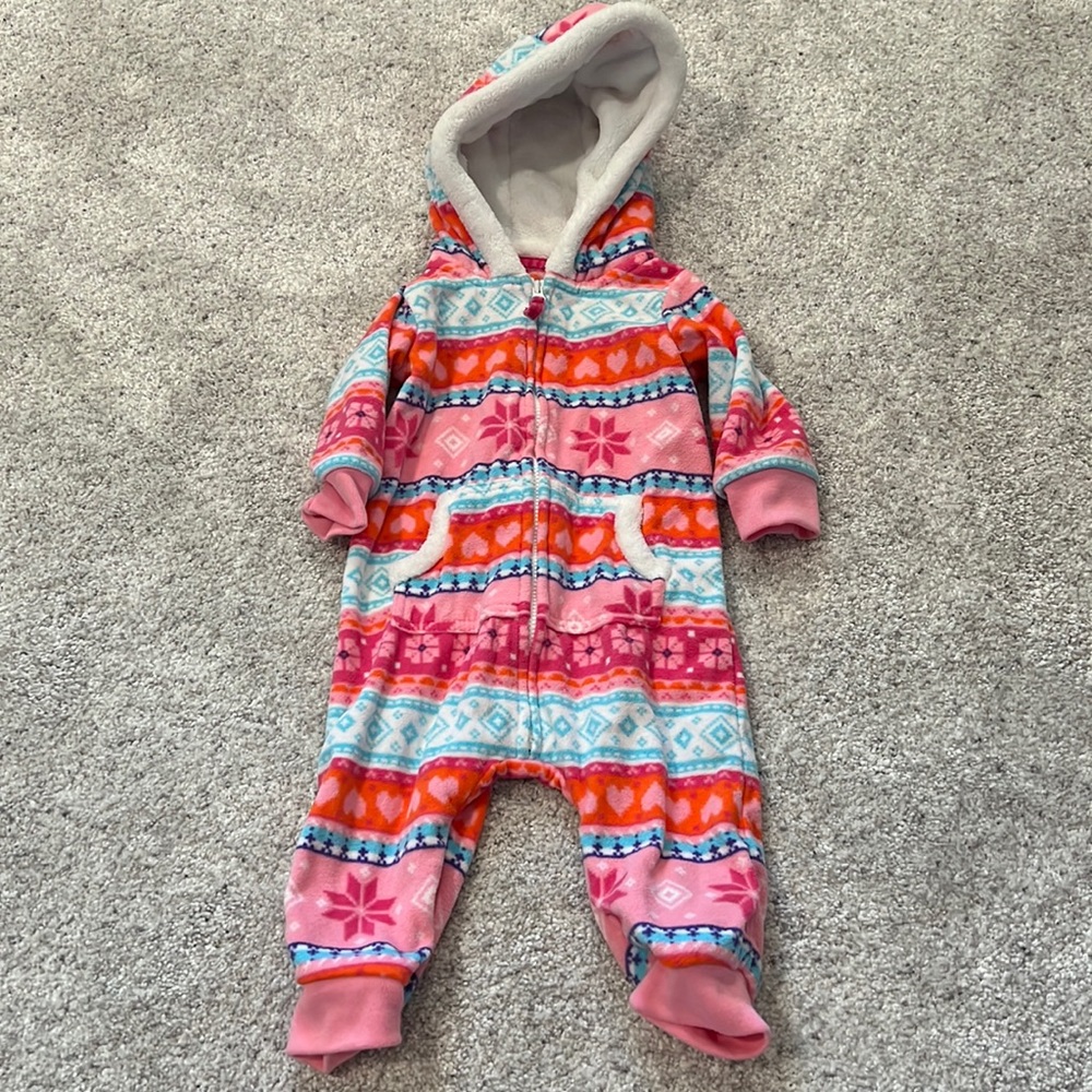 Carter’s 6 month fair isle fleece winter onesie
